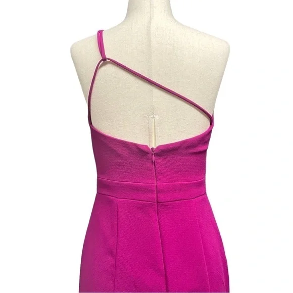 Xscape One Shoulder Evening Gown Pink Size 2 - Picture 8 of 16